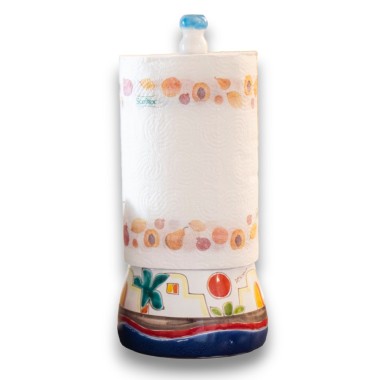 Dispenser rotolo da cucina Dammusi ceramiche de simone Dispenser rotolo da cucina Dammusi ceramiche de simone